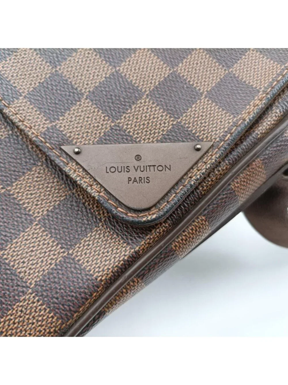 Louis Vuitton Shelton MM Ebene Damier Canvas Shoulder Bag